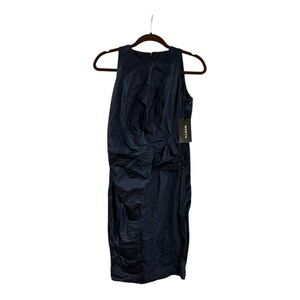 NWT Worth Women’s Midnight Blue Crinkly Midi Dress Size 2